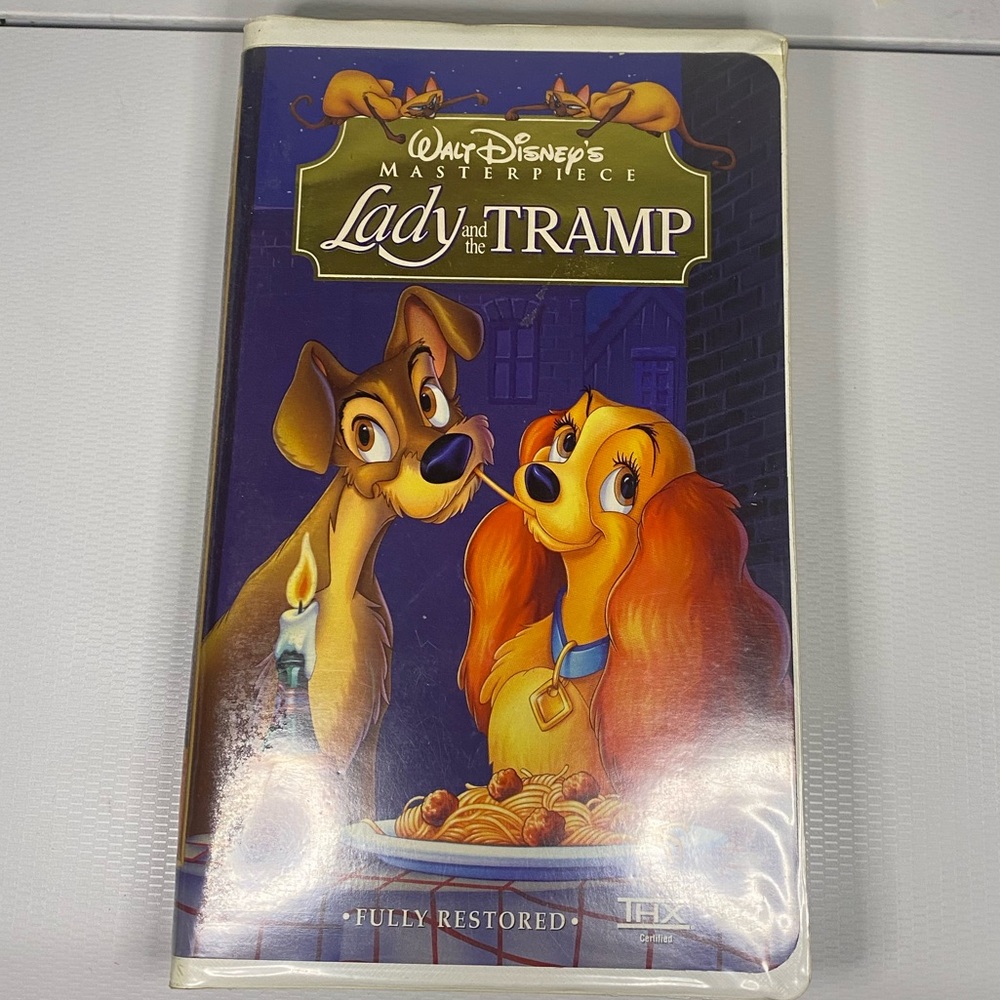 Disney Lady and the Tramp VHS - Purple and Orange